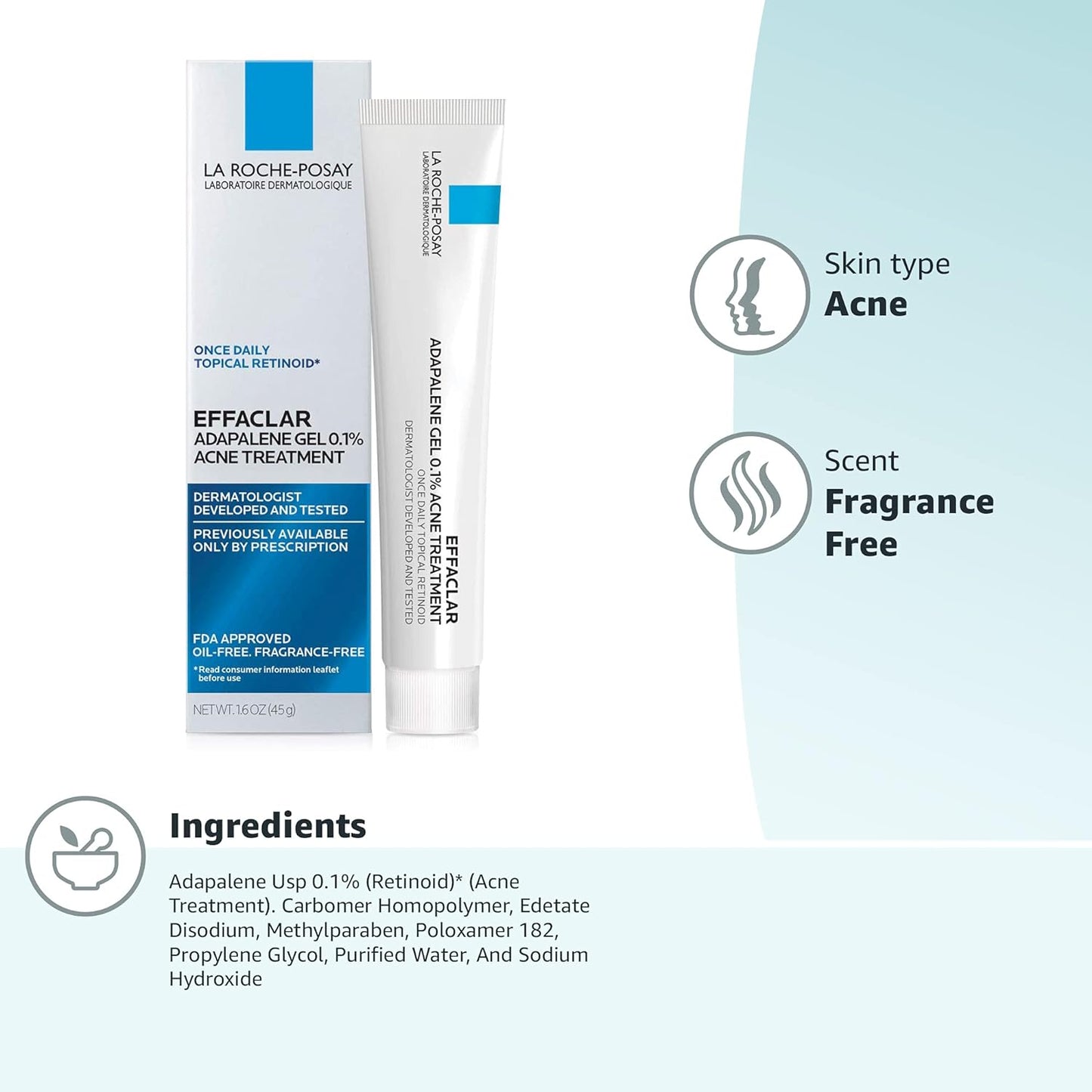 EFFACLAR ADAPALENE GEL 0.1% TOPICAL RETINOID FOR ACNE